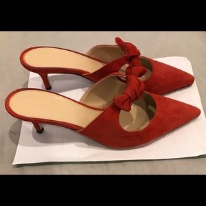 Jcrew Sophia Mules in Burnt Red